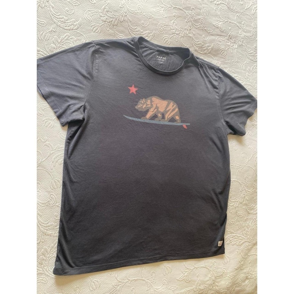Marine Layer Large Surfing Bear Tee Shirt